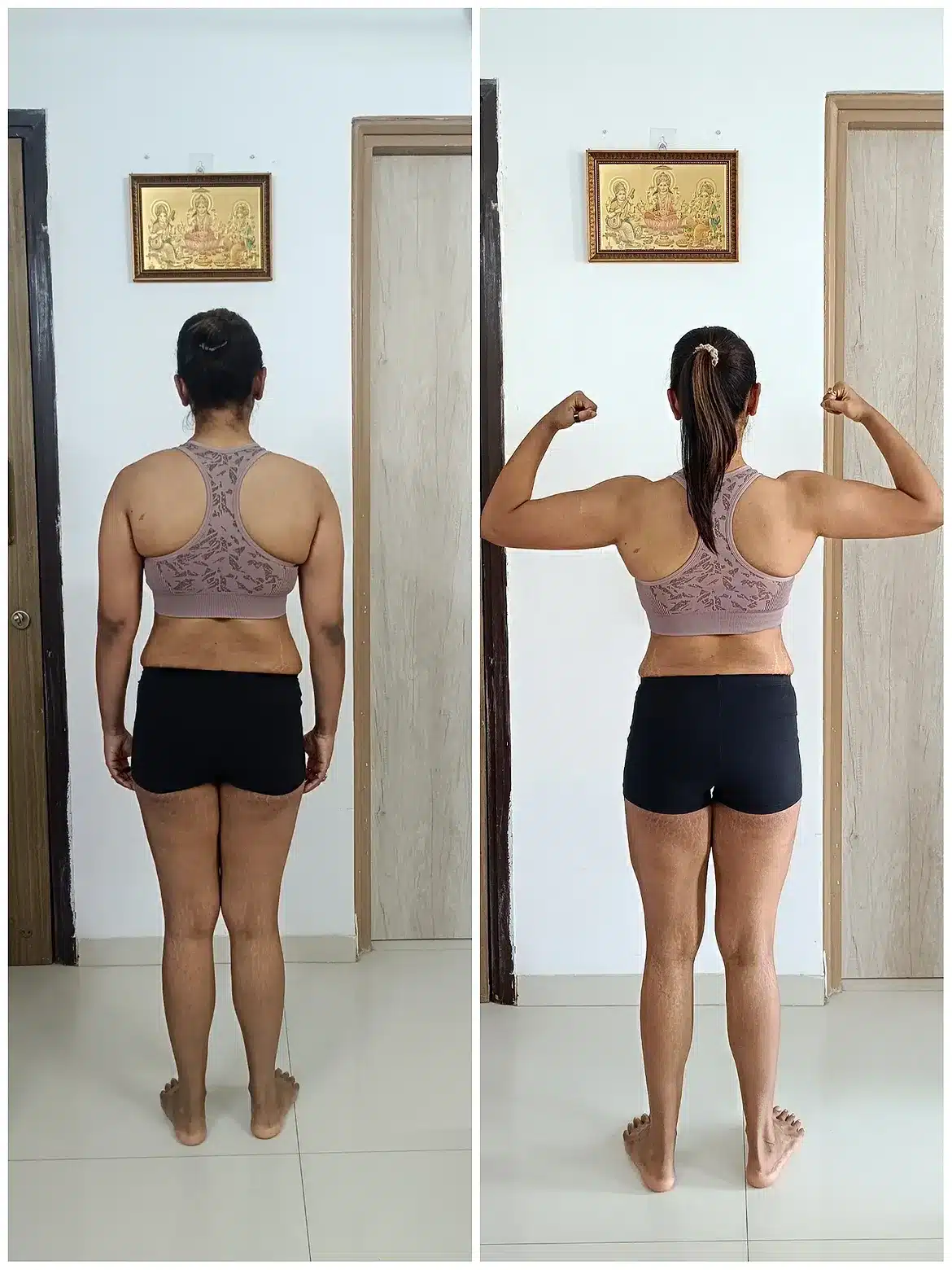 Priyanka Dutta Barua showcasing her midway fitness transformation,
